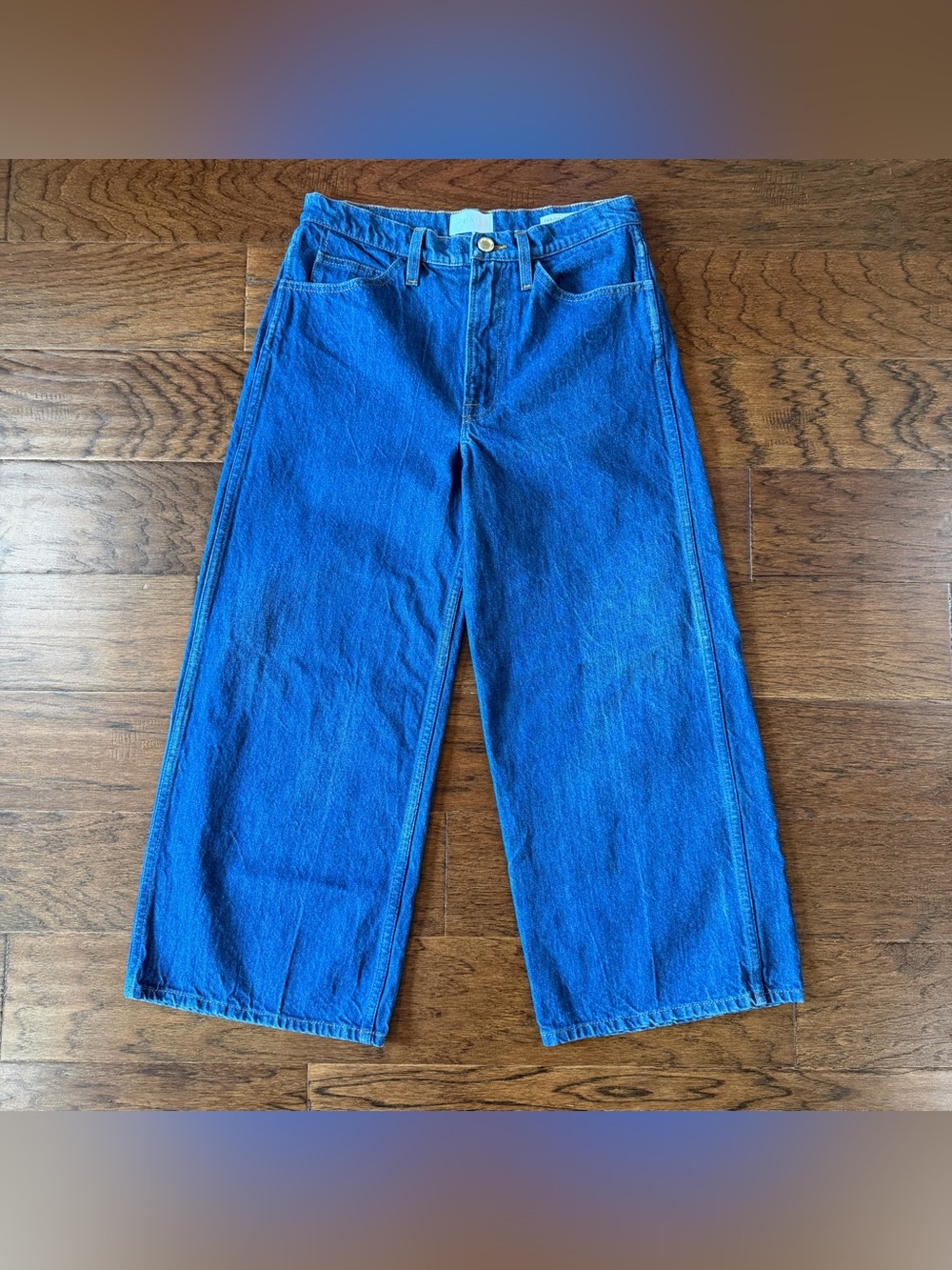 Frame Women’s Jeans Le Italien Wide Crop Cotton Dark Wash Denim Size 27